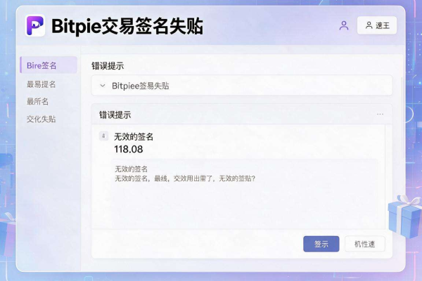 Bitpie交易签名失败的原因